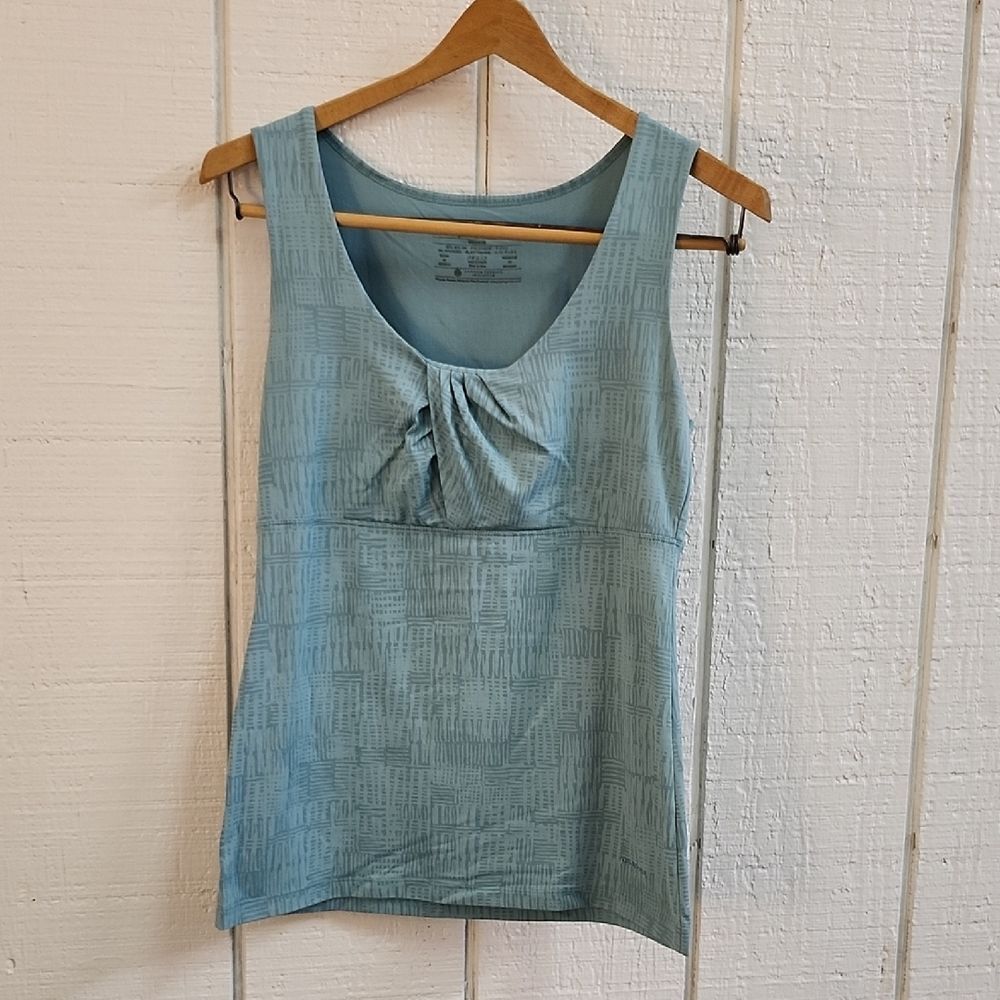 PATAGONIA Women's Seafoam Blue Green Sleeveless Activewear Workout Nylon Top M L